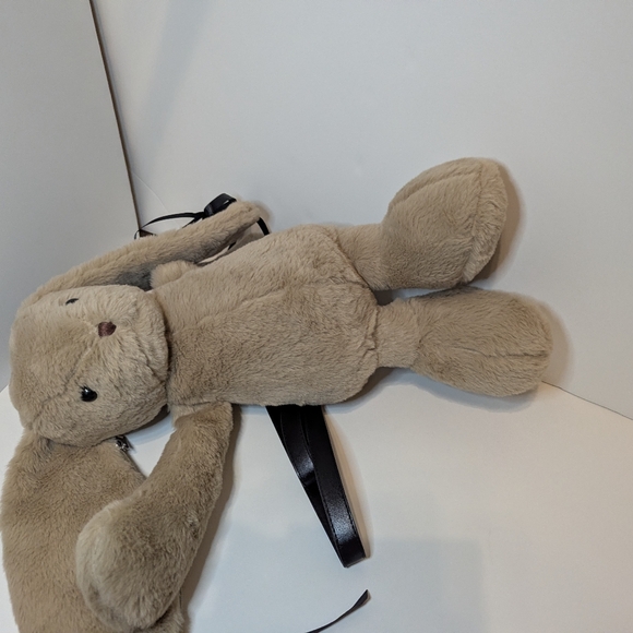 Faux Fur Bunny Ear Bag with Black Ribbon - Picture 4 of 5